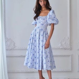 Selkie Day Dress in Milk Flower XS